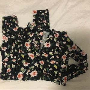 PP lina floral ruffled henley romper
